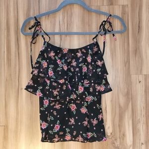 Rebecca Minkoff Tiered Floral Tie Top